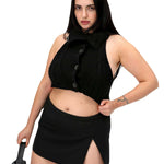 Turtleneck Fashion Sexy Short Sleeveless Vest