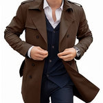 Men's Coat Mid-length Double Breasted European And American