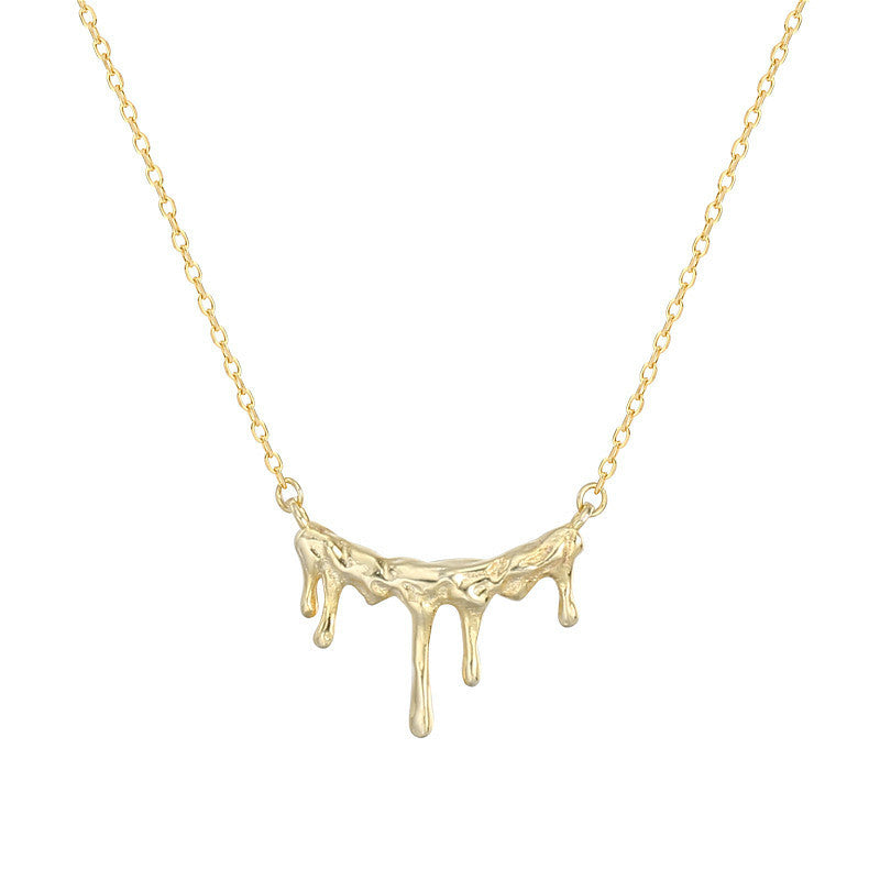 Dripping wax design necklace