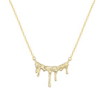 Dripping wax design necklace