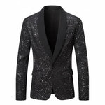 Men's Casual Shiny Banquet Wedding Party Blazer
