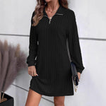 European And American Turtleneck Sheath Dress Women's Clothing