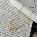 Dripping wax design necklace