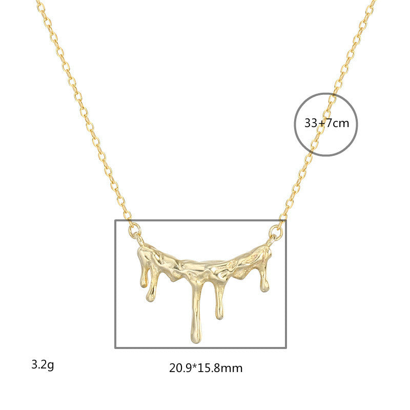 Dripping wax design necklace