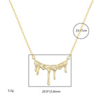 Dripping wax design necklace