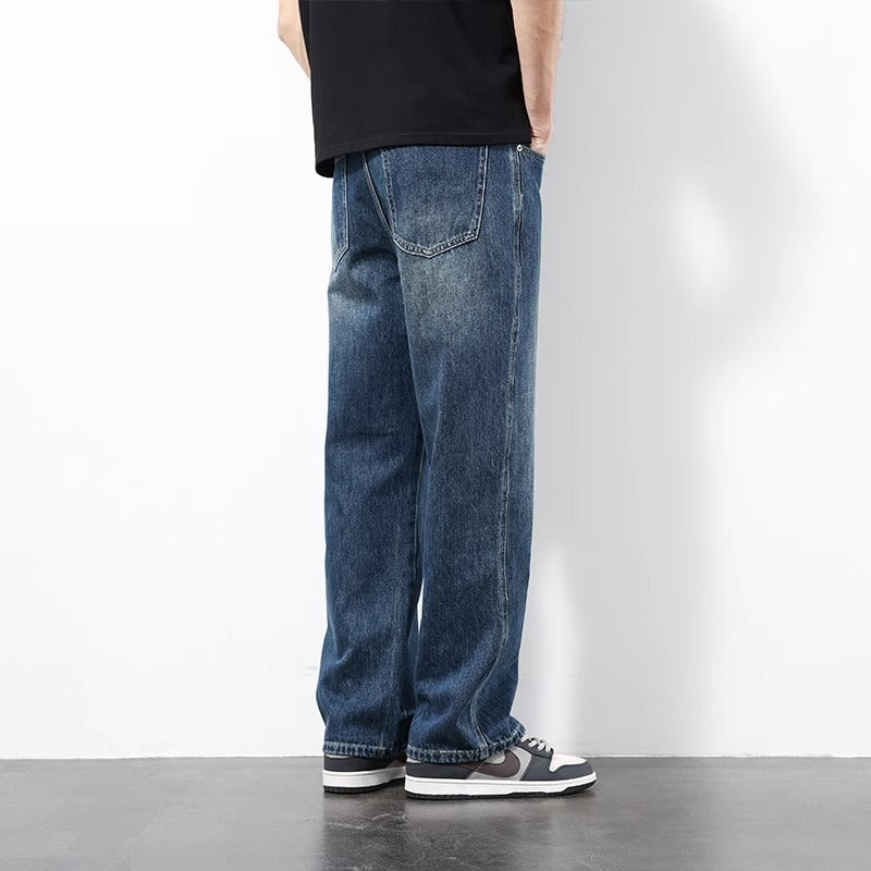 New Spring And Summer Men's Straight Loose Wide-leg Pants