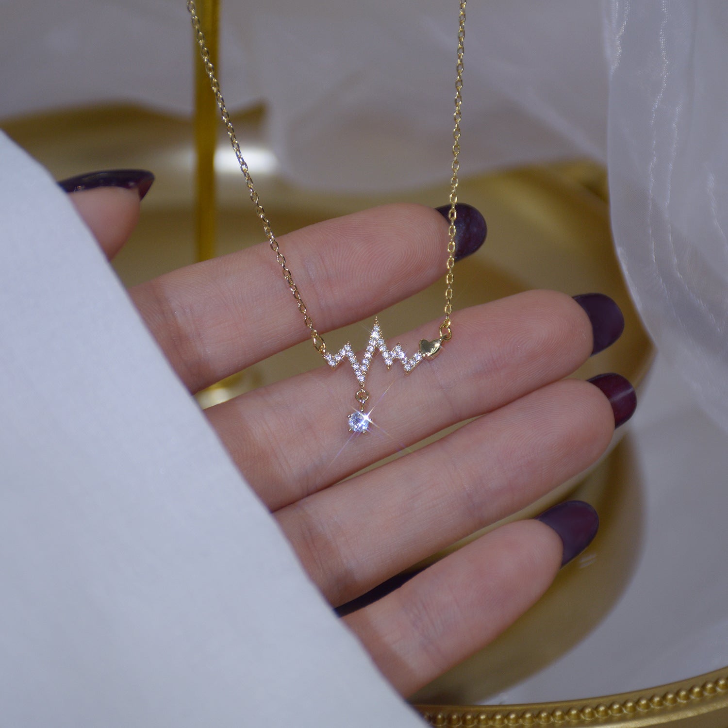 Love Signal Water Drop Love Temperament Clavicle Chain