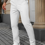 Men's Solid Color Business Trousers Casual Versatile Trousers