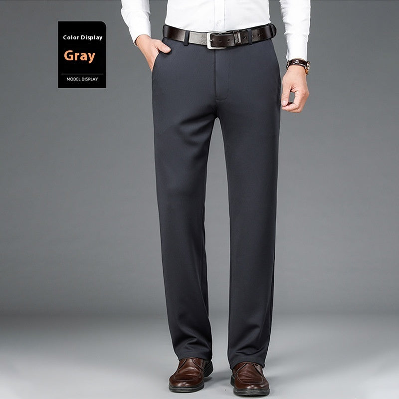 Business Suit Pants Men Ice Silk Casual Pants