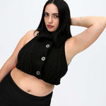 Turtleneck Fashion Sexy Short Sleeveless Vest