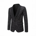 Men's Casual Shiny Banquet Wedding Party Blazer