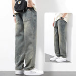 New Spring And Summer Men's Straight Loose Wide-leg Pants