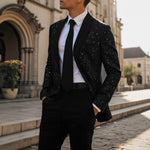 Men's Casual Shiny Banquet Wedding Party Blazer