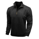Men's Long-sleeved Zipped Stand Collar Sweater