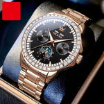 Multi-functional Men's Diamond-embedded Automatic Mechanical Watch