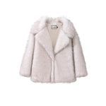 Fake Fur Coat Lapel Fashionable Warm