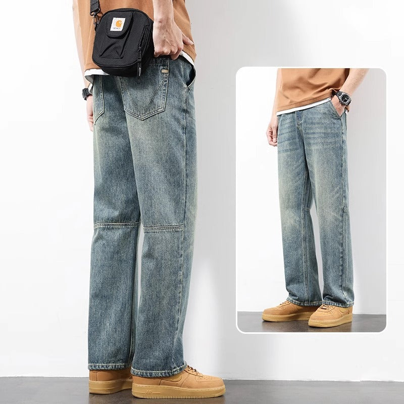 New Spring And Summer Men's Straight Loose Wide-leg Pants