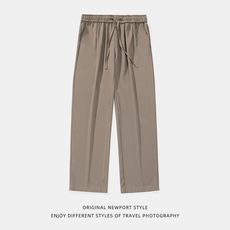 Loose Drooping Non-wrinkle Basic All-matching Trousers