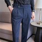 High Waist Casual Slim Fit Suit Pants