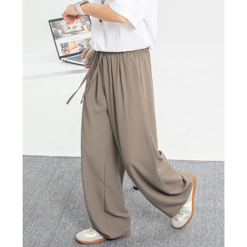 Loose Drooping Non-wrinkle Basic All-matching Trousers