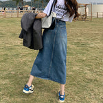 Female Skirt High Waist Retro Blue Denim Skirt