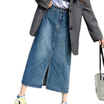 Female Skirt High Waist Retro Blue Denim Skirt
