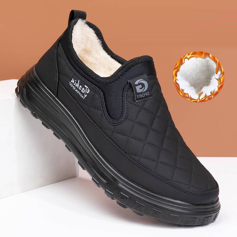 Winter Men's Cotton Shoes Fleece-lined Warm Non-slip