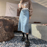 Female Skirt High Waist Retro Blue Denim Skirt