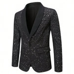 Men's Casual Shiny Banquet Wedding Party Blazer