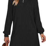 European And American Turtleneck Sheath Dress Women's Clothing
