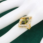 Anti-allergy AAA Zircon Necklace Earring Ring Jewelry Suit