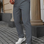 Men's Solid Color Business Trousers Casual Versatile Trousers