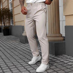 Men's Solid Color Business Trousers Casual Versatile Trousers