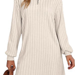 European And American Turtleneck Sheath Dress Women's Clothing