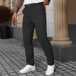 Men's Solid Color Business Trousers Casual Versatile Trousers